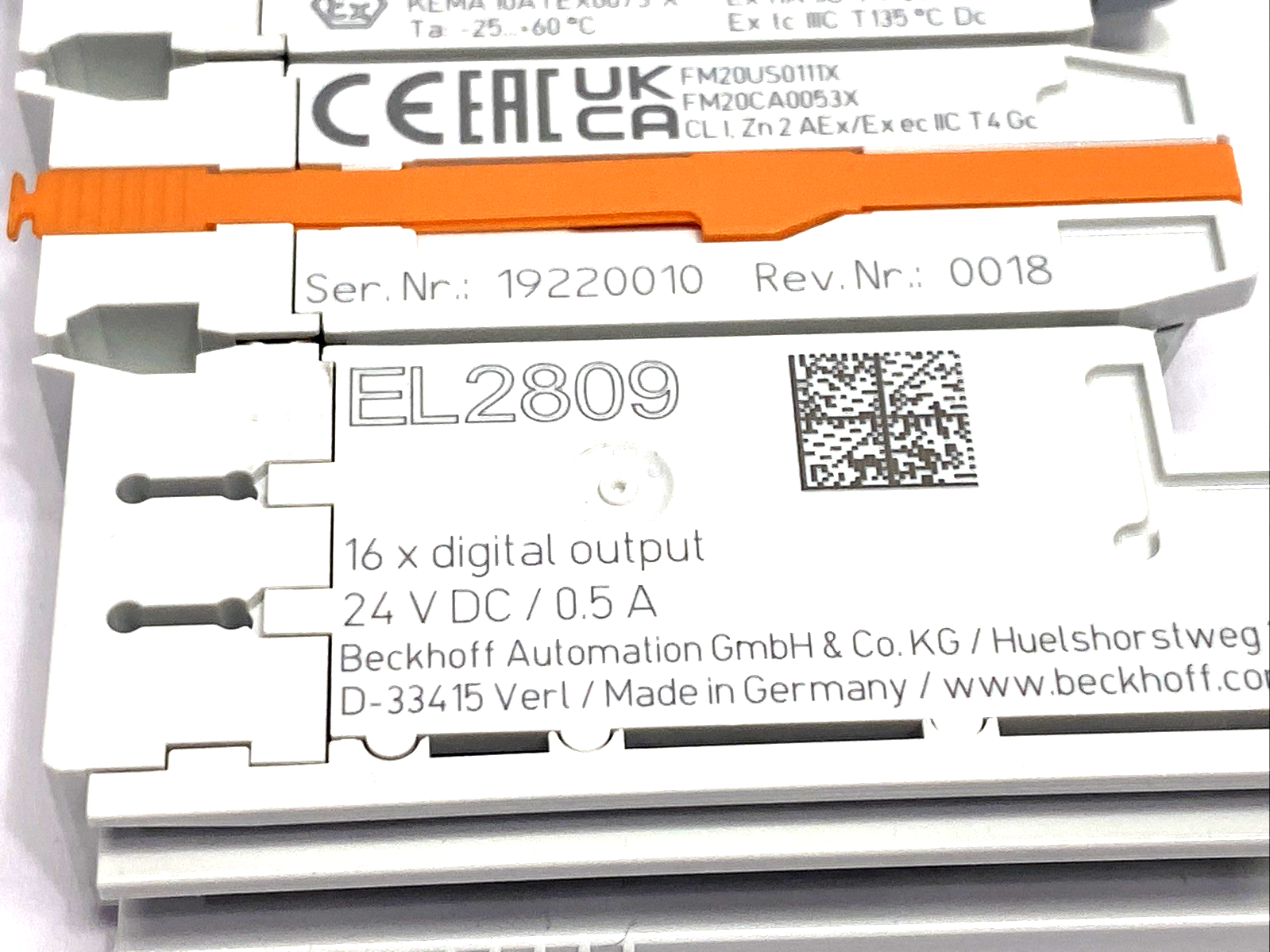 Beckhoff EL2809 EtherCAT Terminal, 16-Channel Digital Output, 24V DC, 0.5A - Maverick Industrial Sales
