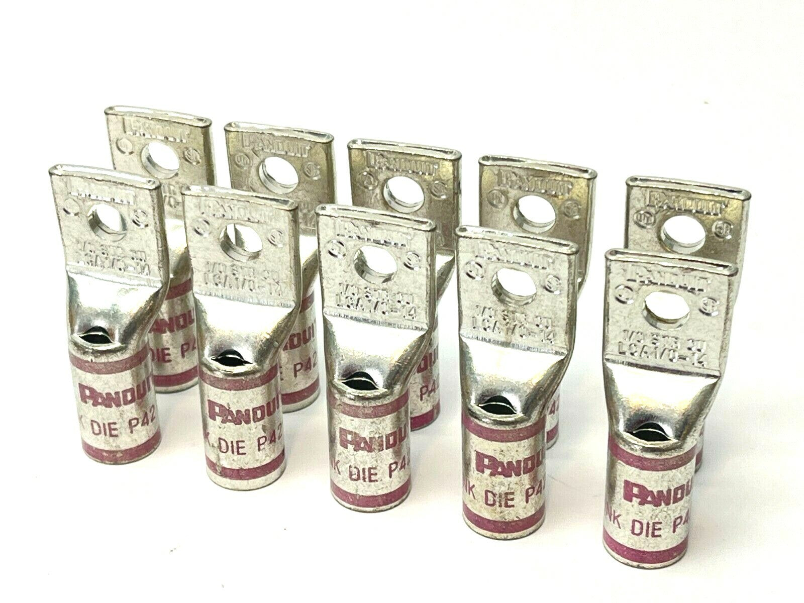 Panduit LCA1/0-14-X Copper Lug Standard Barrel One Hole #1/0 AWG BOX OF 10 - Maverick Industrial Sales