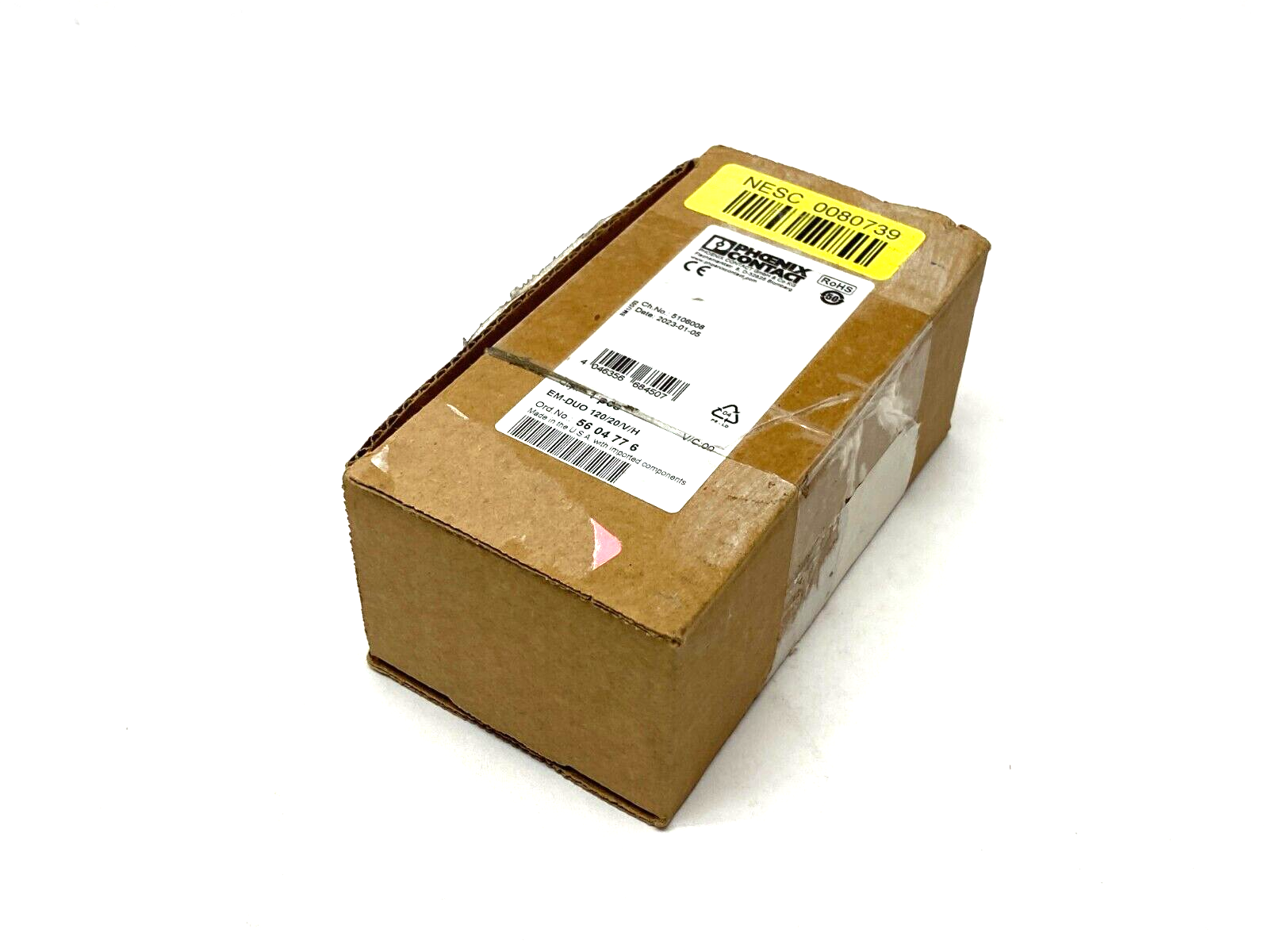 Phoenix Contact EM-DUO 120/20/V/H Dual-Outlet Receptacle Ivory 5604776 - Maverick Industrial Sales