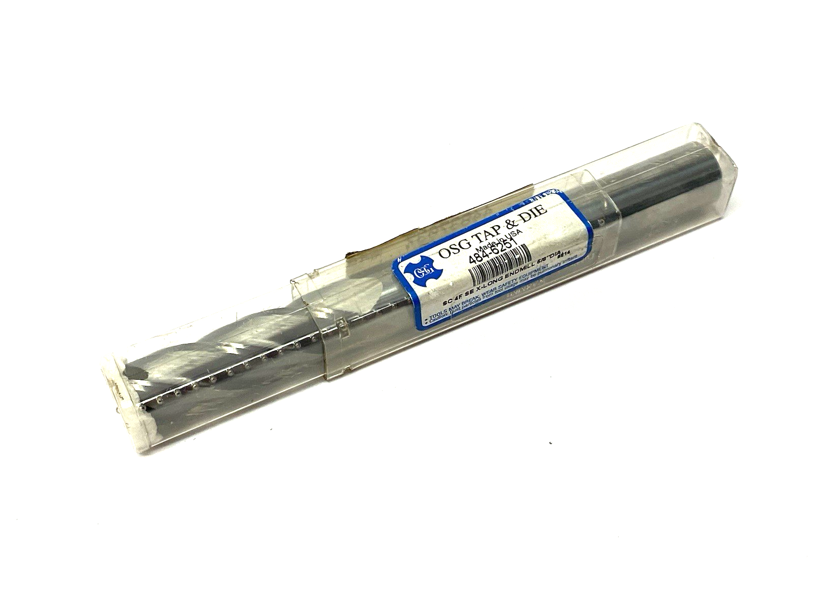 OSG 484-6251 Extra-Long End Mill, Bright Finish, CARBIDE 5/8 X 5/8 4FL EX-LONG - Maverick Industrial Sales