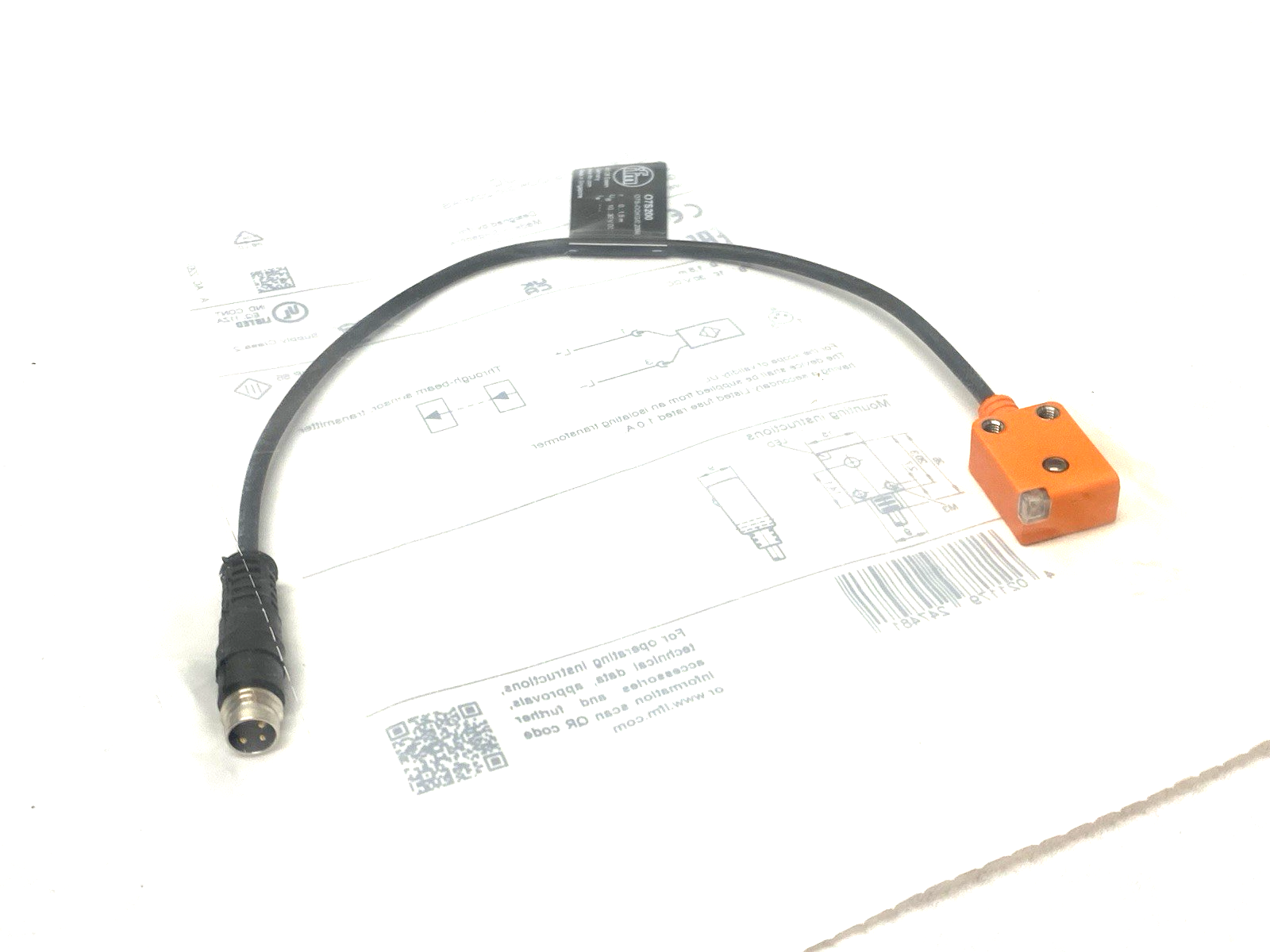 O7S200, O7S-OOKG/0,20M/AS | ifm O7S200 Through-Beam Sensor Transmitter Red Light, O7S-OOKG/0,20M/AS - New - Maverick Industrial Sales