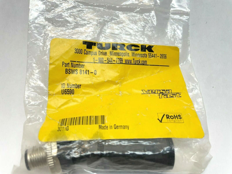 Turck BSWS 8141-0 4-Pin M12 Cable End Connector U6590 - Maverick Industrial Sales