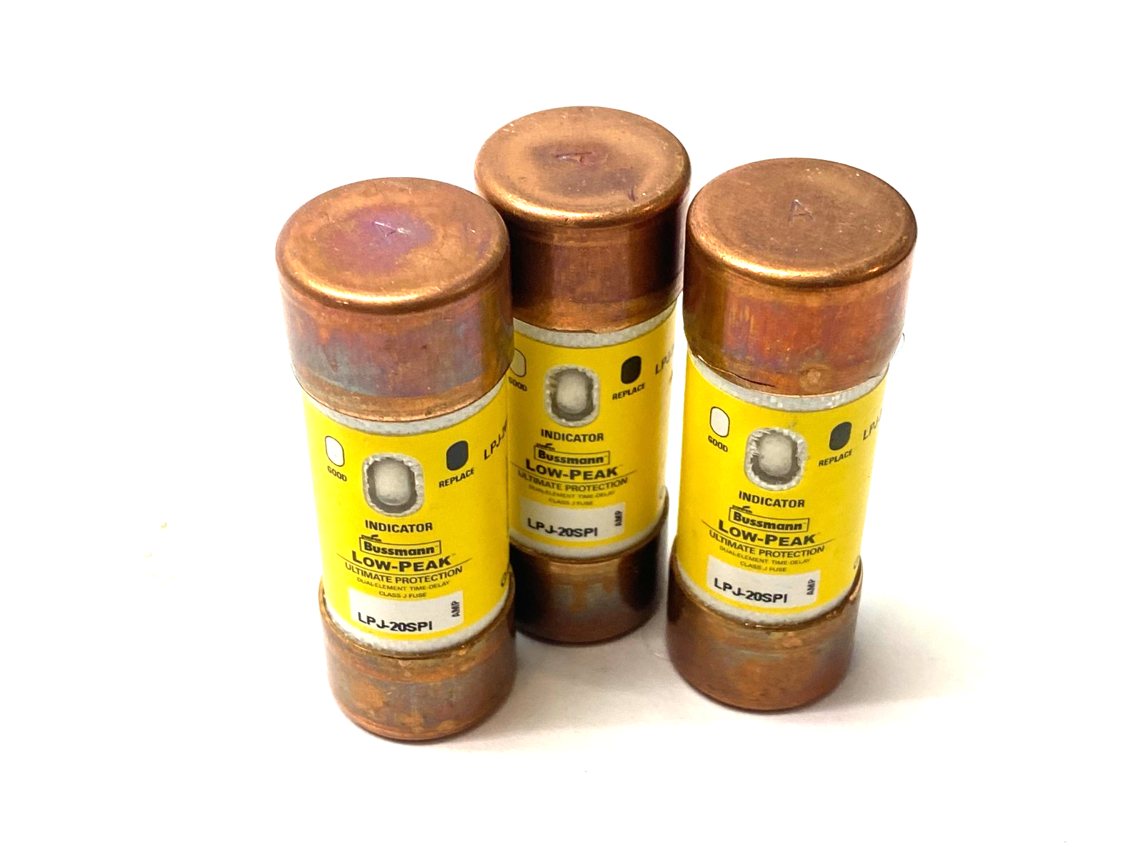 LPJ-20SPI | Cooper Bussmann Low-Peak Indicator Fuse, Dual Element LOT OF 3- New – Open box - Maverick Industrial Sales