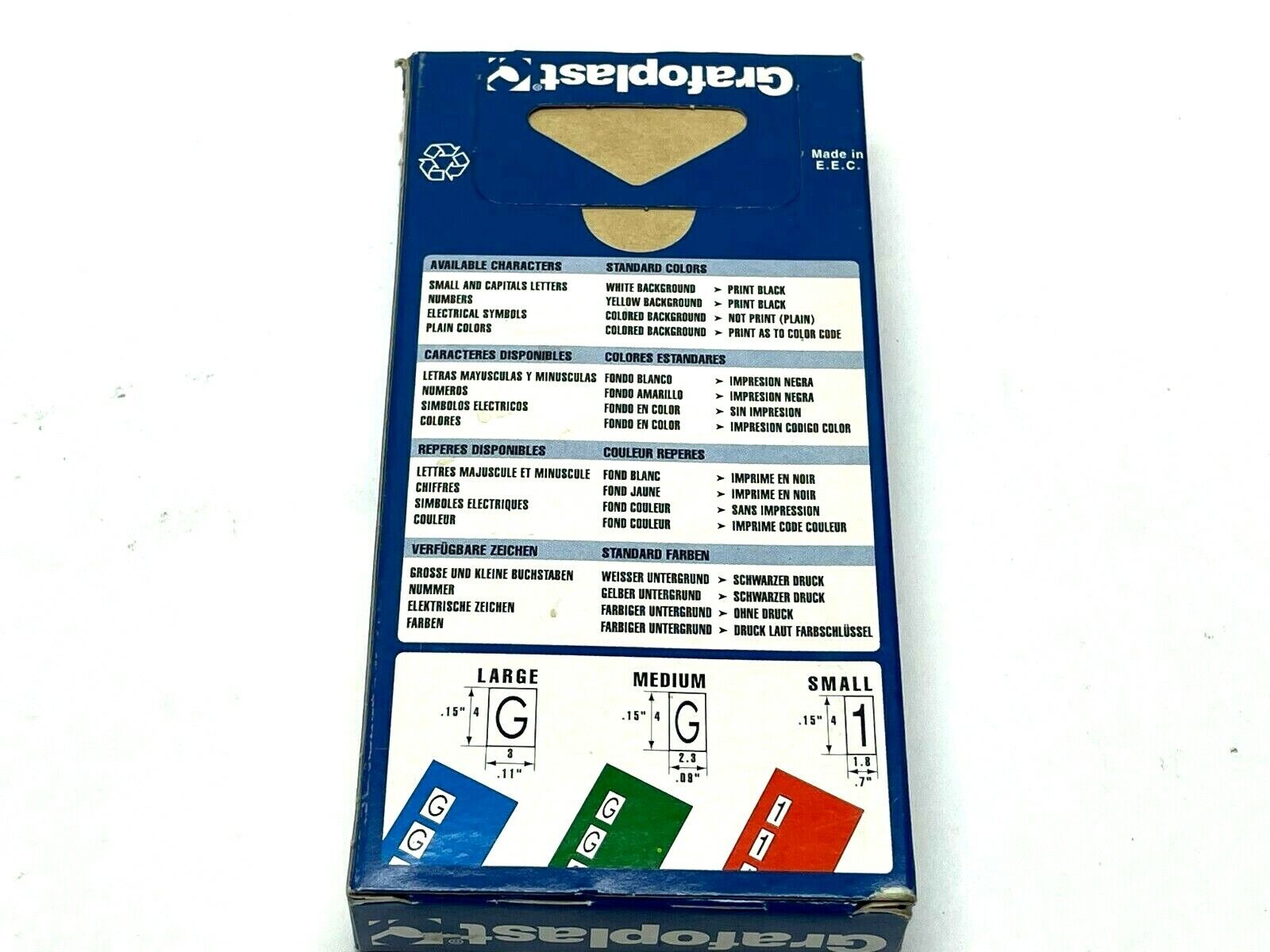 Grafoplast 117P04BY Wiremarker Strips PKG OF 25 - Maverick Industrial Sales