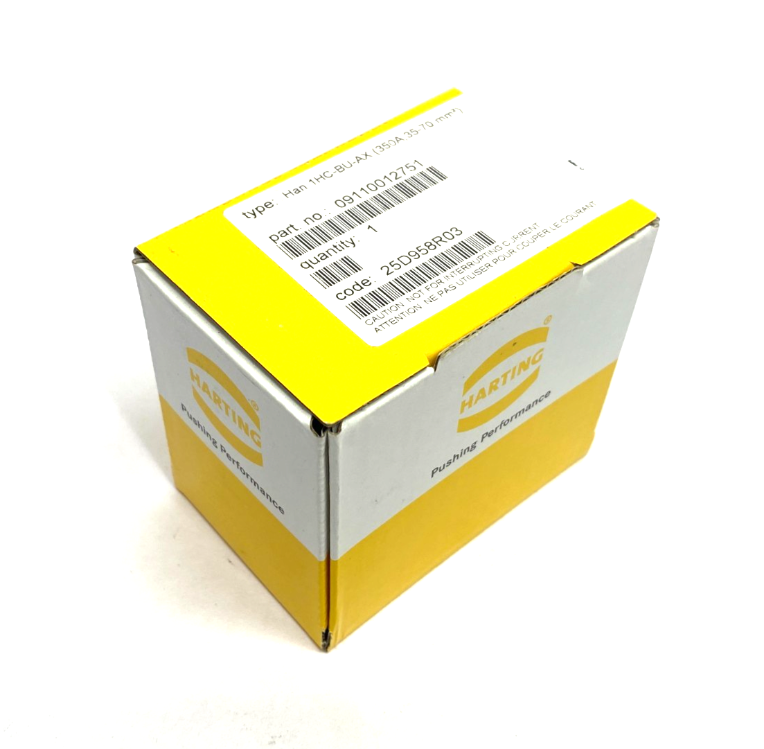 Harting 09110012751 Modular Female Insert 1-Pos Han 1HC-bu-AX (350A,35-70mm2) - Maverick Industrial Sales