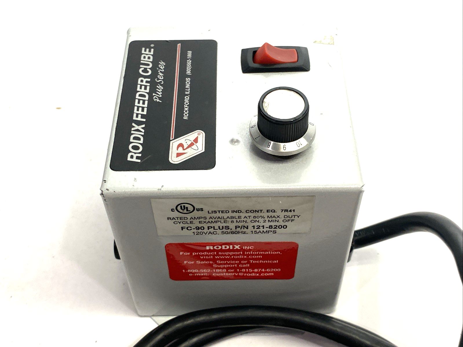 Rodix FC-90 Plus Feeder Cube Controller Unit 120VAC 15A 121-8200 - Maverick Industrial Sales