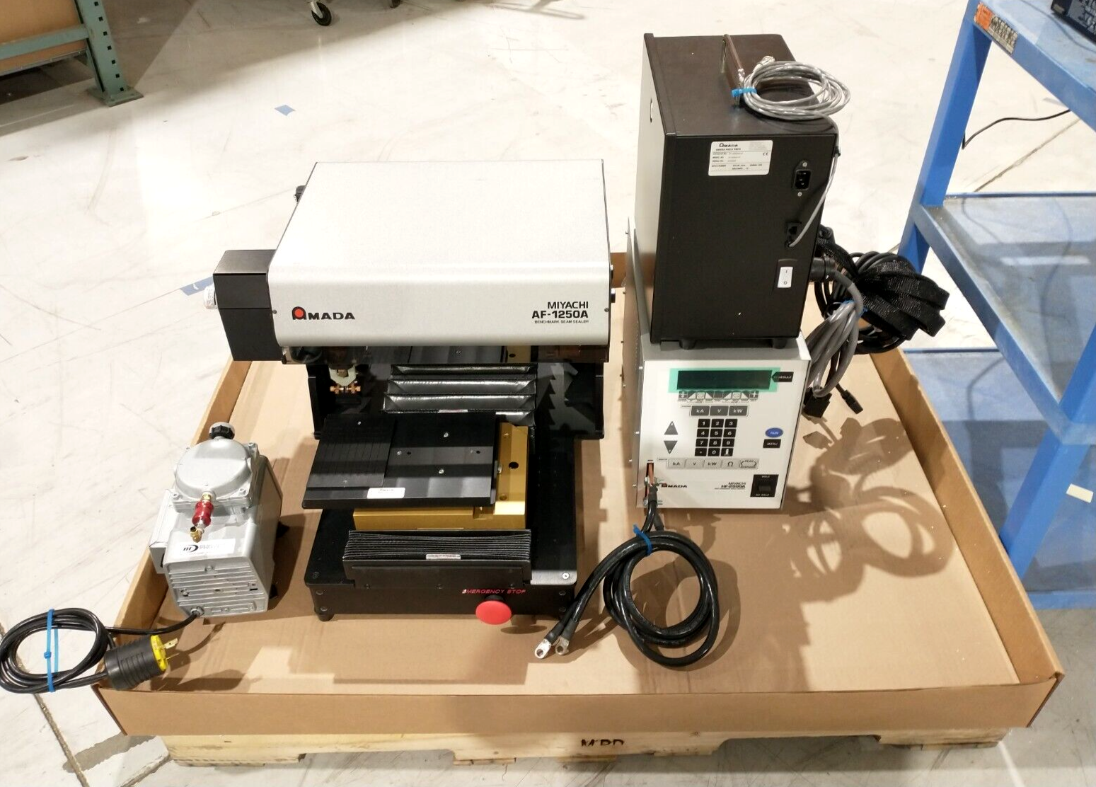AMADA MIYACHI AF-1250A Seam Sealer Weld System HF-2500A Benchmark Unit - Maverick Industrial Sales