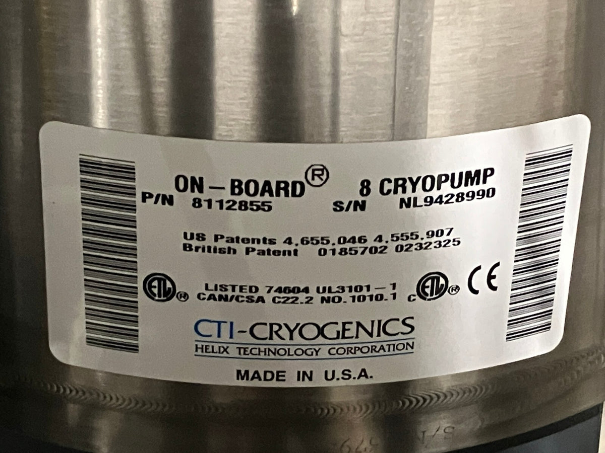 MTP-1000 | Transat Quartz Crystal Plating System CTI On-Board 8 Cryopump - Used - Maverick Industrial Sales