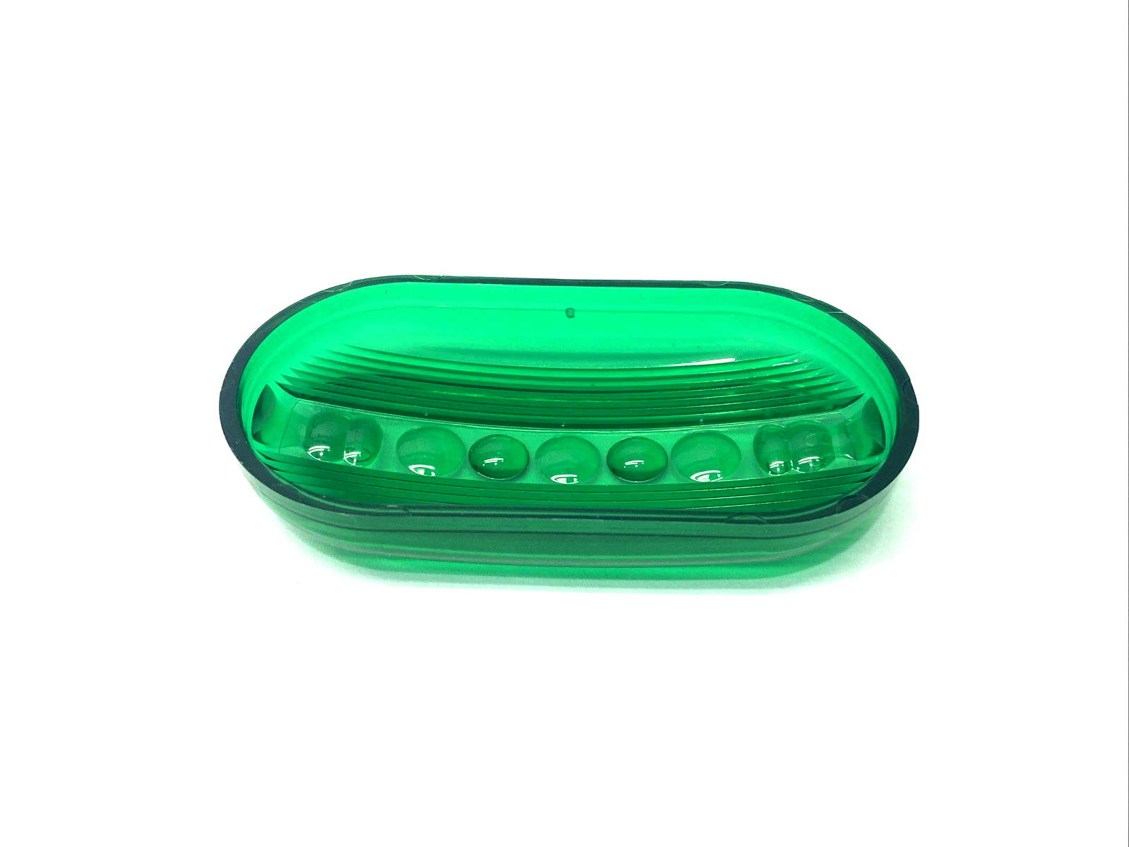 77-556 | Signal-Stat Green Oval Plastic Lens, SAE P1 68, LOT OF 2 - New – Open box - Maverick Industrial Sales