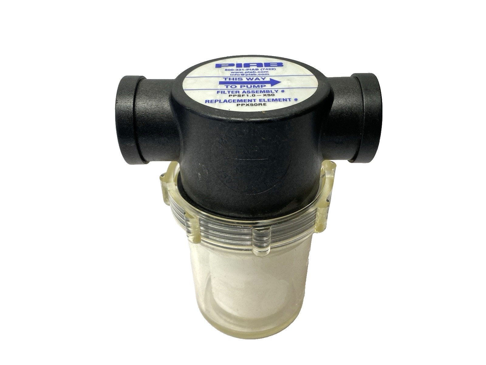 Piab PPSF1.0-X50 Pneumatic Vacuum Filter 1" NPT Ports - Maverick Industrial Sales