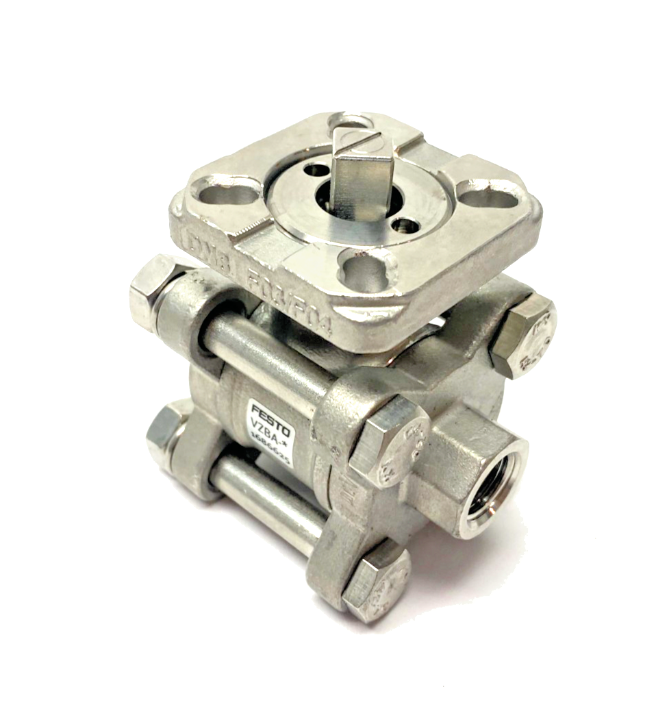 Festo VZBA-1/4"-GG-63-T-22-F0304-V4V4T Mechanical Ball Valve 2-Way 1686625 - Maverick Industrial Sales