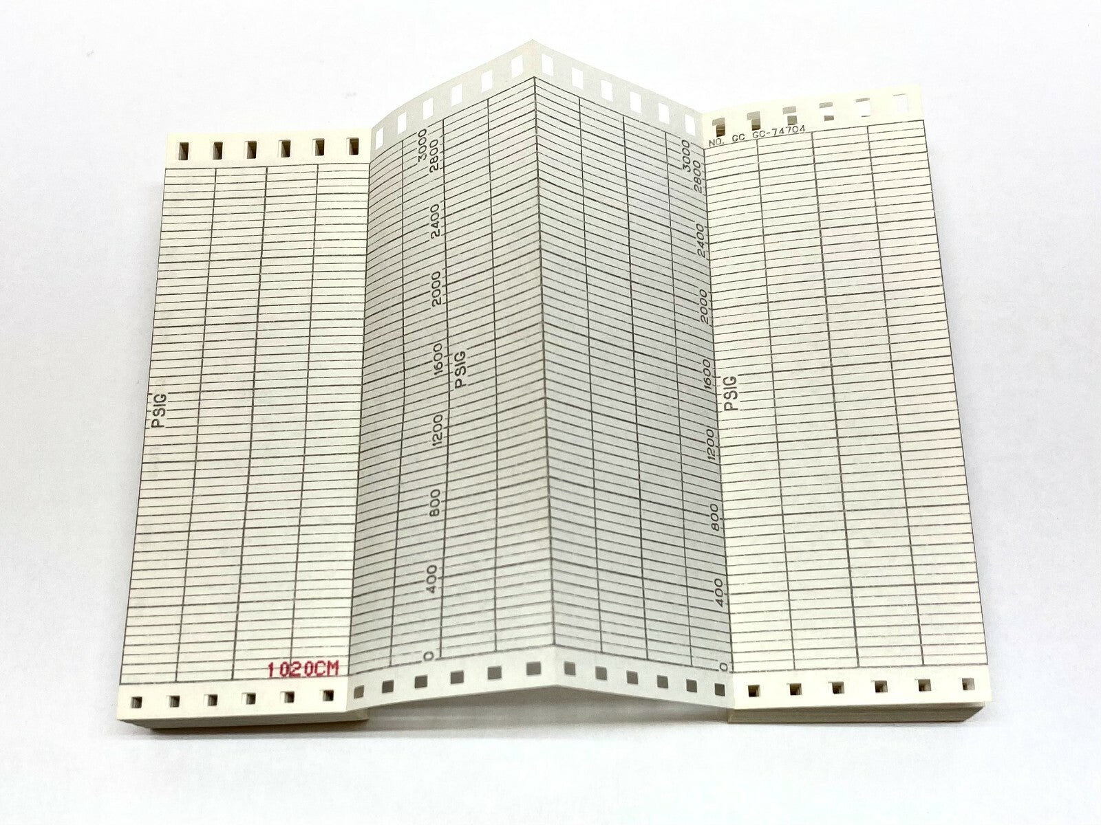 74707 | Graphic Controls Strip Chart Paper 0-3000 PSIG 32001014 - New - Maverick Industrial Sales