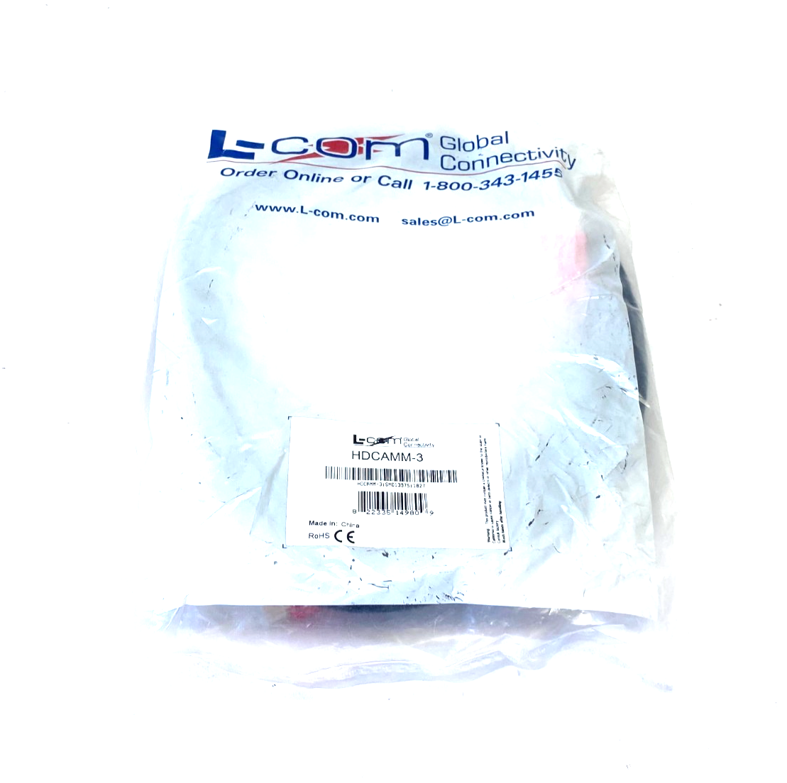 HDCAMM-3 | L-Com Premium High Speed HDMI® Cable with Ethernet, Male - New - Maverick Industrial Sales