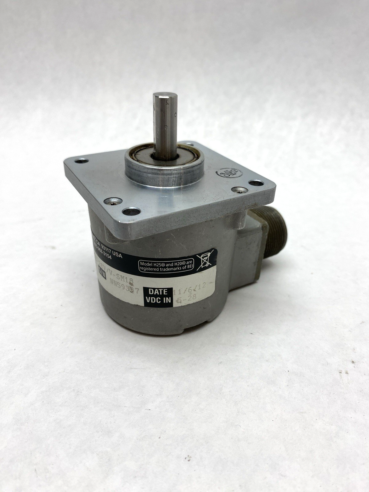 H25D-SS-OMNI-ABZC-28V/V-SM18, 01124-001 | BEI Sensors 01124-001, H25D-SS-OMNI-ABZC-28V/V-SM18 Incremental Rotary Encoder - For parts or not working - Maverick Industrial Sales