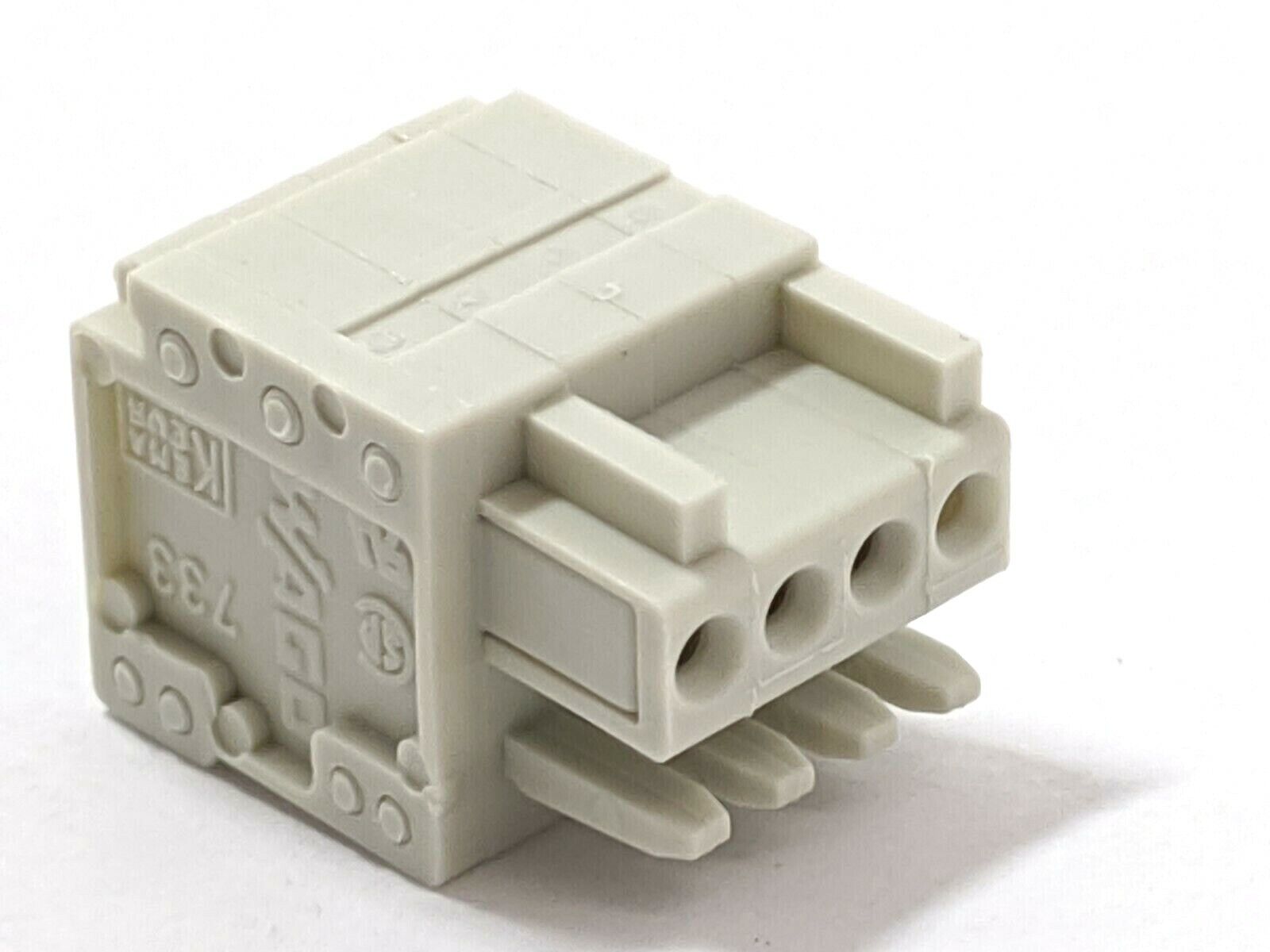Wago 733-104 Pluggable Terminal Block 4 Positions LOT OF 5 - Maverick Industrial Sales