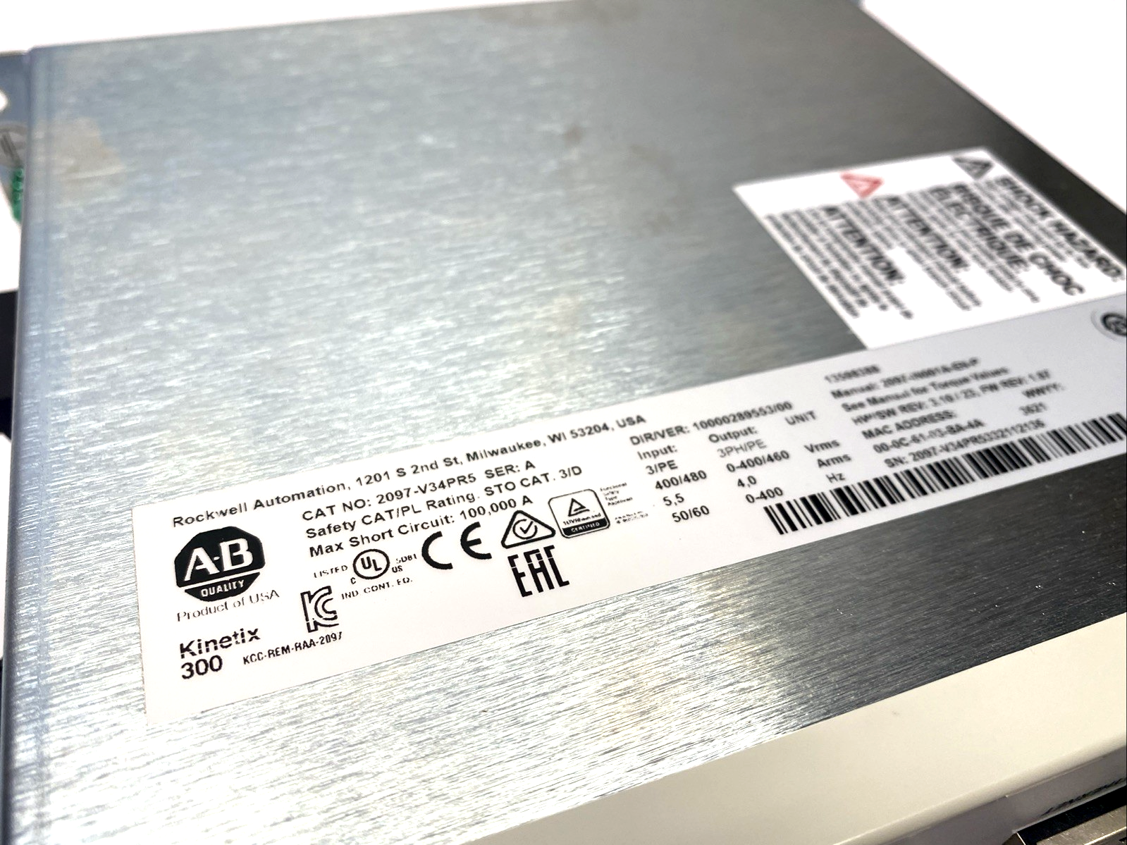 Allen Bradley 2097-V34PR5 Ser. A Kinetix 300 Servo Drive 480VAC 3PH 2.0 kW - Maverick Industrial Sales