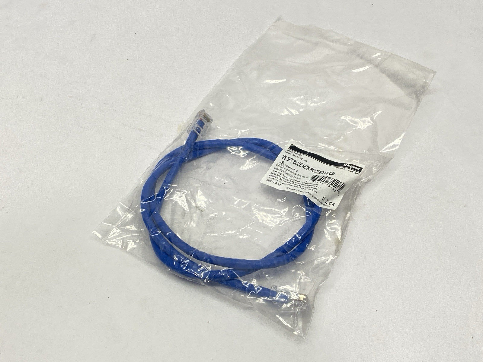 Legrand 556-110-003 Q-Series Patch Cords CAT6 Non-Booted Blue 3ft LOT OF 5 - Maverick Industrial Sales