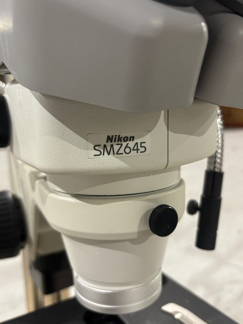 Nikon SMZ645 Stereo Microscope w/ C-W10XA/22 Eye Pieces - Maverick Industrial Sales