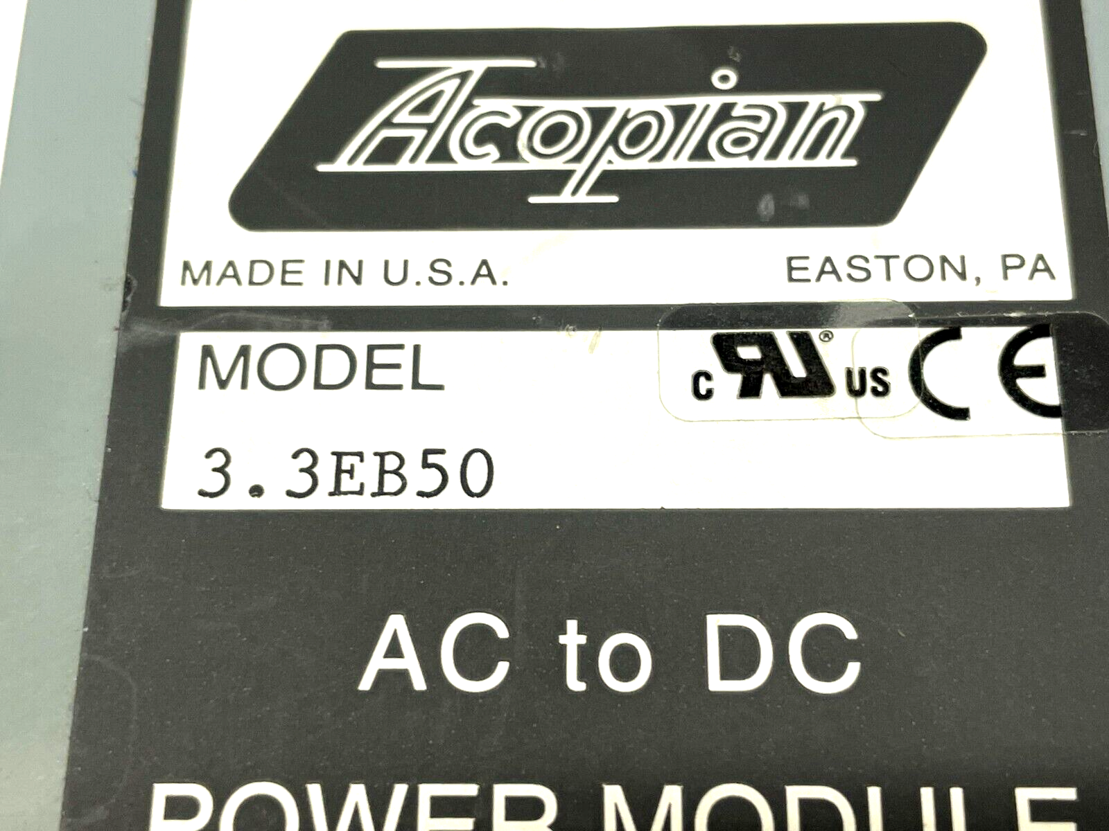 Acopian 3.3EB50 Power Supply - Maverick Industrial Sales