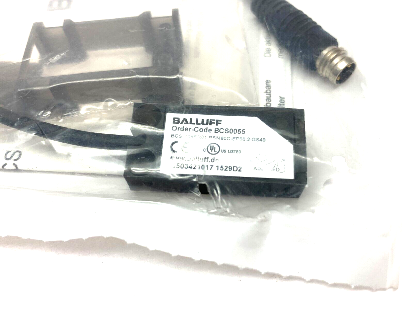 Balluff BCS0055 Flush Capacitive Proximity Sensor BCS R08RR01-PSM80C-EP00,2-GS49 - Maverick Industrial Sales