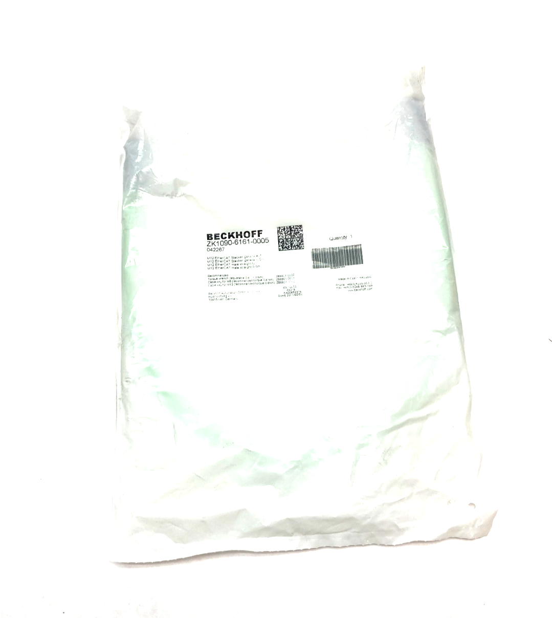 Beckhoff ZK1090-6161-0005 Double Ended EtherCAT Power Cable 0.5m 042267 - Maverick Industrial Sales