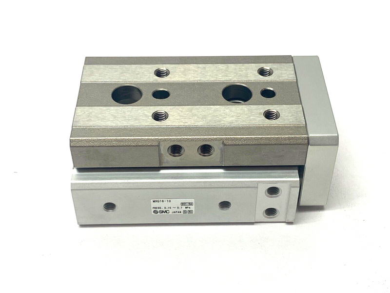 SMC MXQ16-10 Pneumatic Cylinder Slide Table 16mm Bore 10mm Stroke - Maverick Industrial Sales