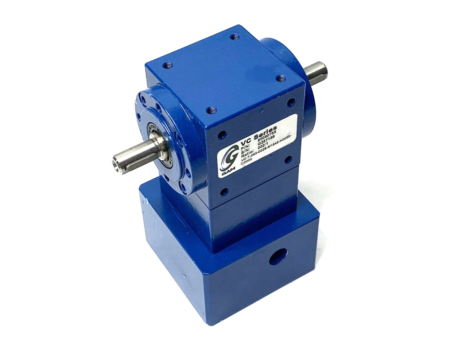 GAM 80080755 Spiral Bevel Gearbox w/ Motor Mount VC-T-065-002S-M1945-H0000-C0000 - Maverick Industrial Sales