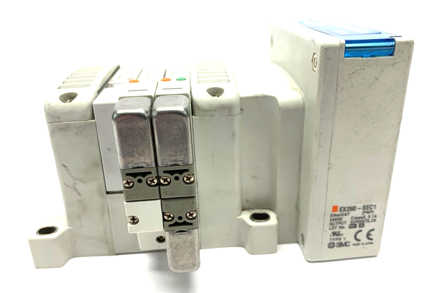 SMC V5QC11-03N3FD2-S Base Manifold w/ EX260-SEC1 EtherCAT Class 2 Output - Maverick Industrial Sales