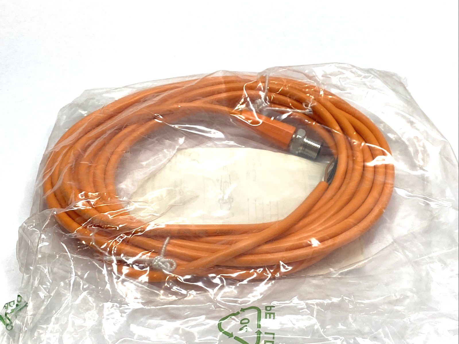 EVT344 | IFM M12 Male Cordset 5m PVC Orange IP69K - New - Maverick Industrial Sales