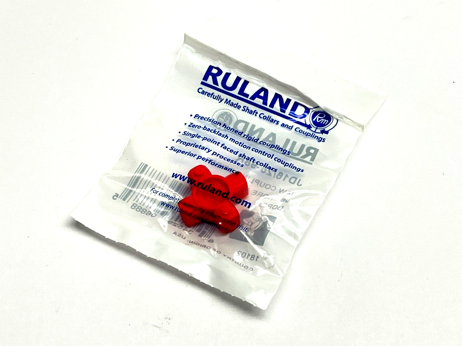 Ruland JD16/25-98R Jaw Coupling Spider 98 Shore A Red - Maverick Industrial Sales