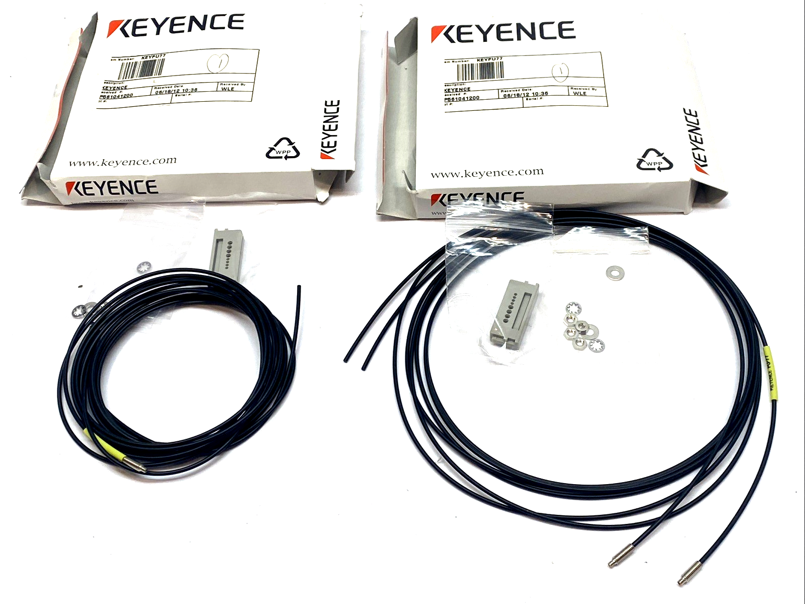 Keyence FU-77 Fiber Optic Cable Sensor LOT OF 2 - Maverick Industrial Sales