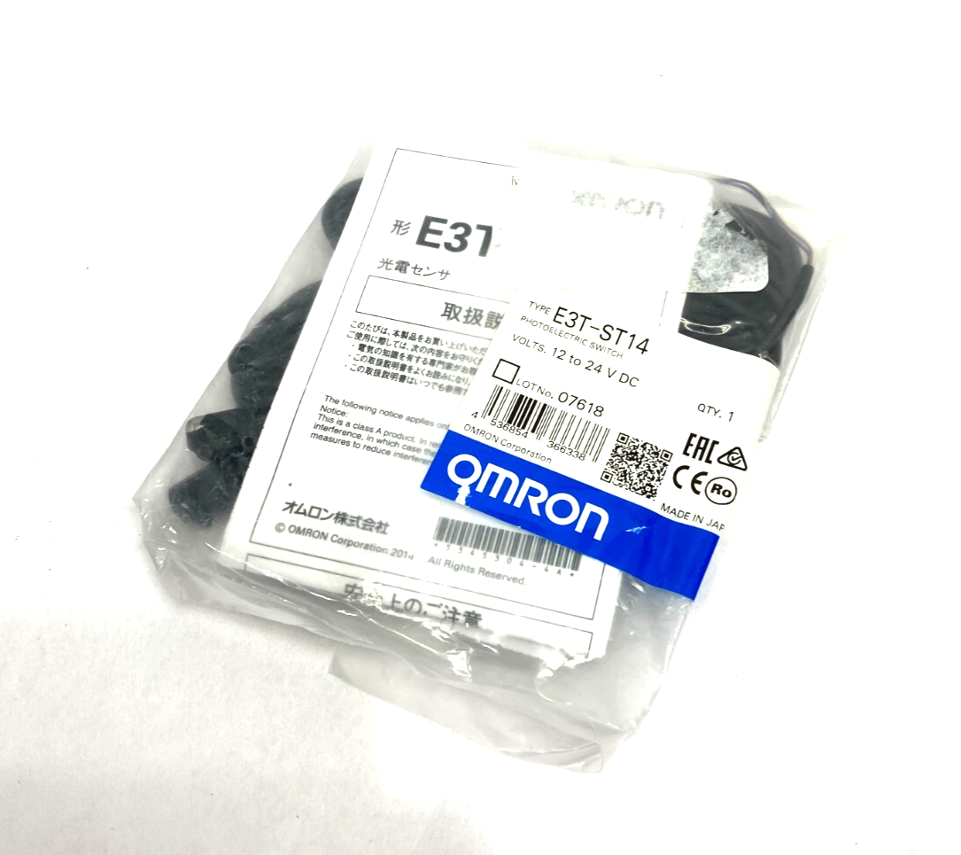 Omron E3T-ST14 Ultra-Compact Through-Beam Photoelectric Sensor Emitter, Receiver - Maverick Industrial Sales