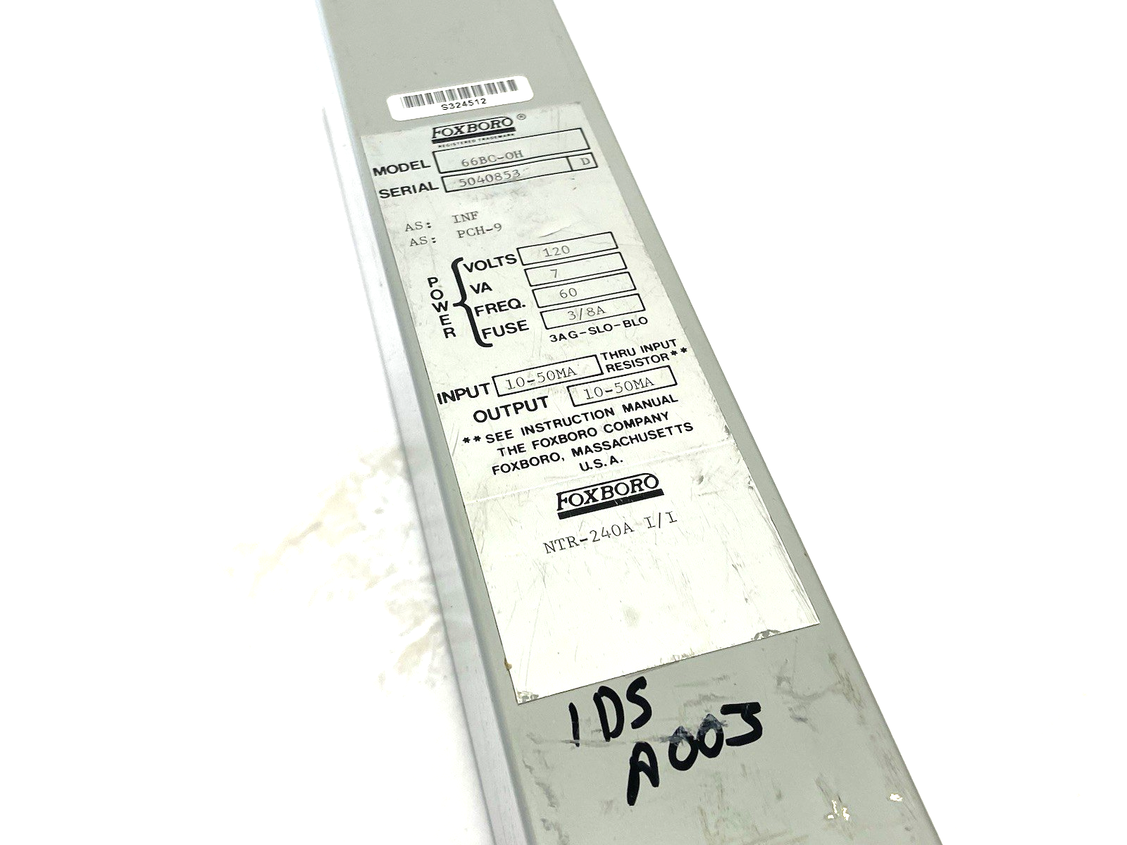 Foxboro M/66B Current Repeater 66BC-OH Style D NTR-240A I/I - Maverick Industrial Sales