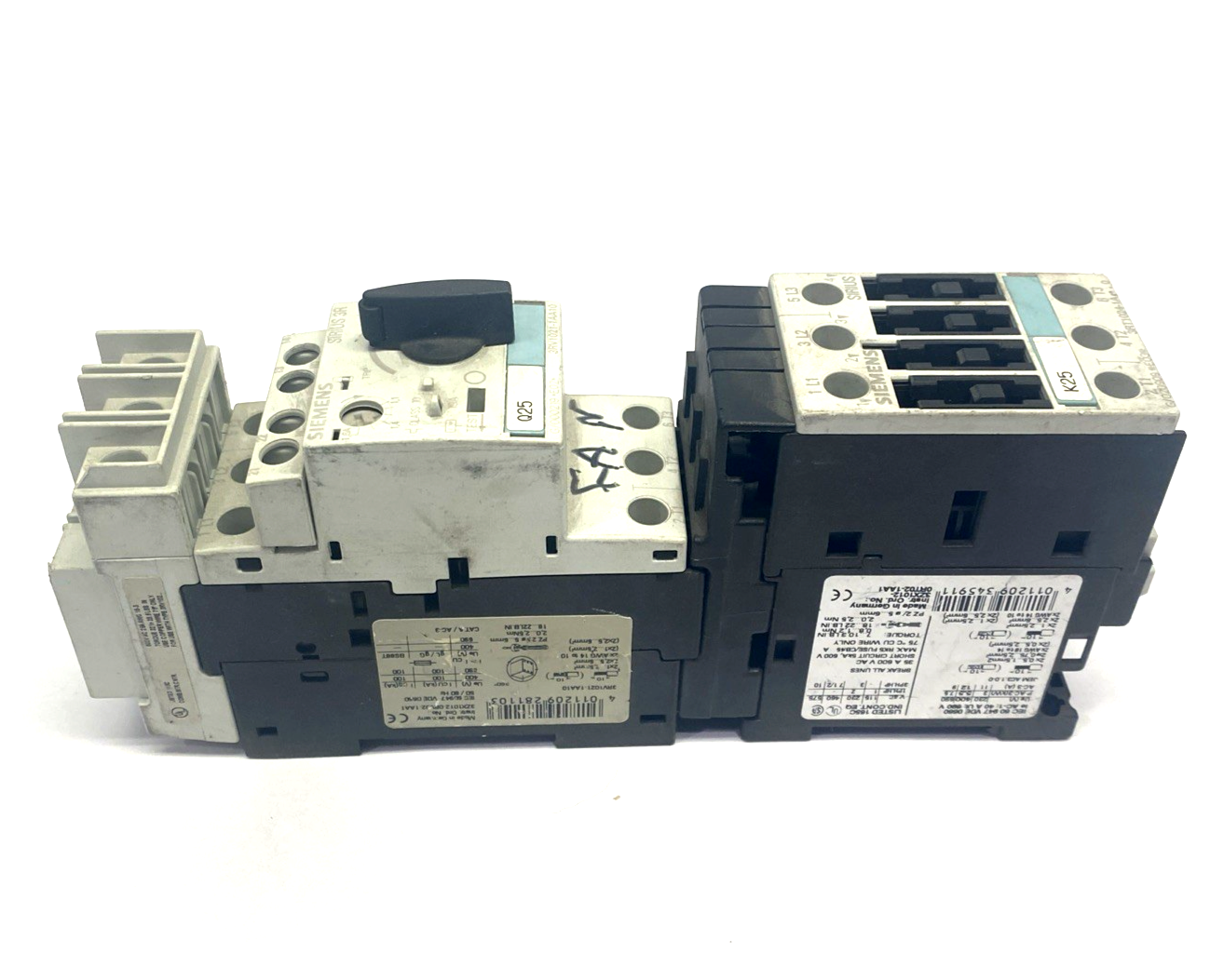 Siemens 3RV1021-1AA10 Motor Protection Circuit Breaker 3RT1024-1A Contactor - Maverick Industrial Sales