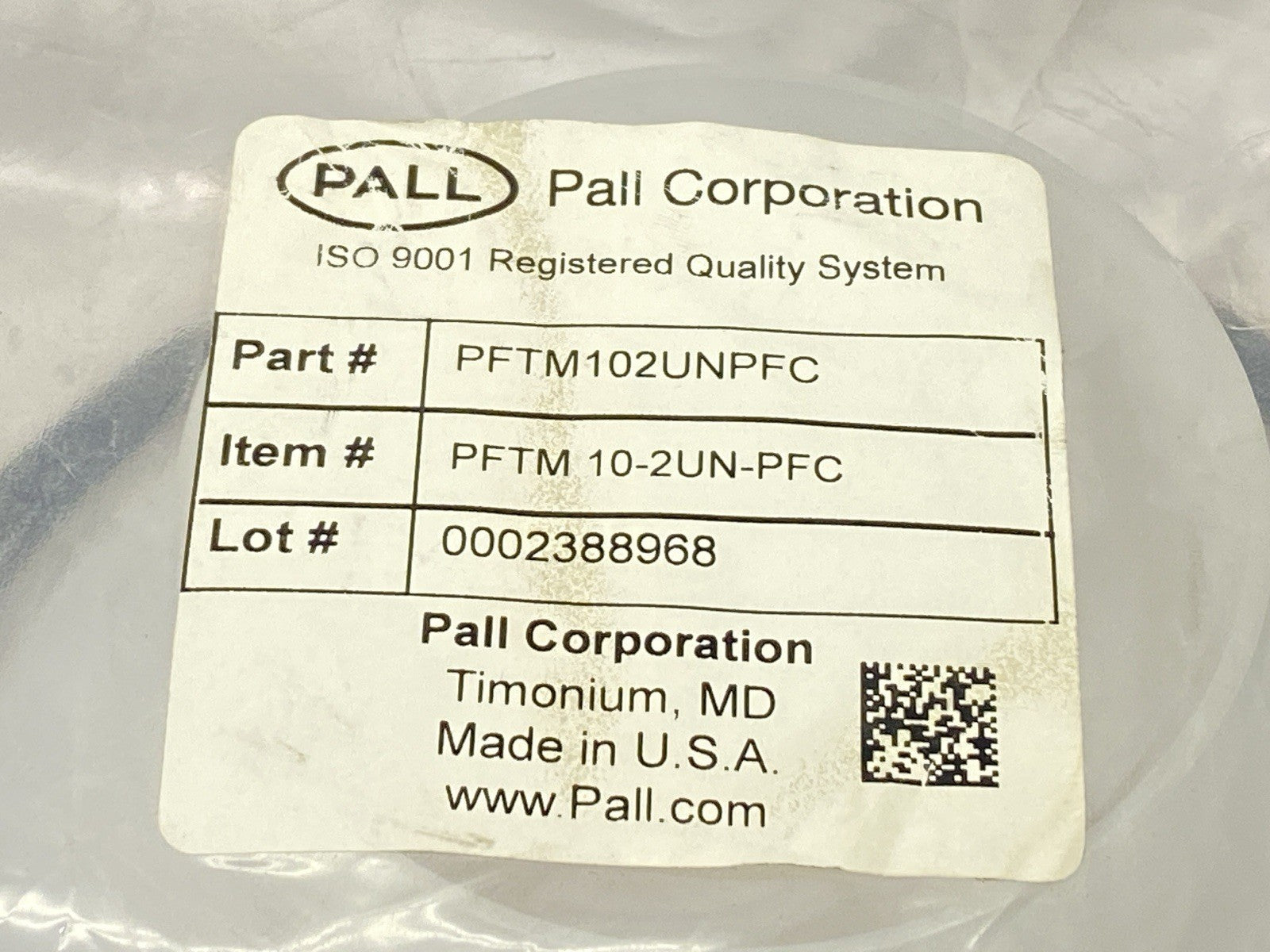 Pall PFTM102UNPFC Marksman Large Format Filter 10um Polypropylene Size 10 - Maverick Industrial Sales