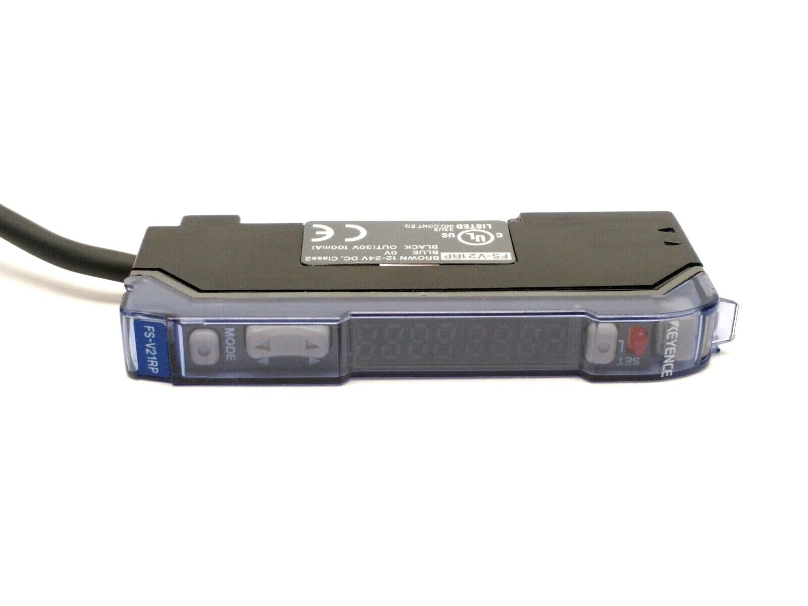 FS-V21RP | Keyence Fiber Amplifier Main Unit PNP 3-Pin Male Connector 27" Cable - Used - Maverick Industrial Sales