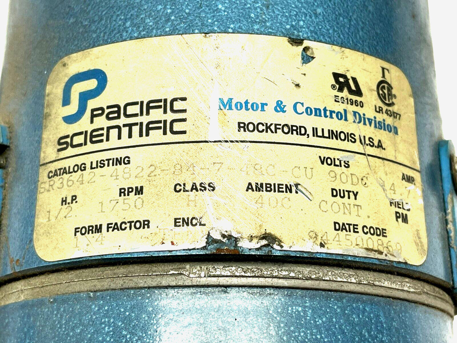 Pacific Scientific SR3642-4822-84-7-48C-CU Permanent Magnet DC Motor 5/8" Shaft - Maverick Industrial Sales