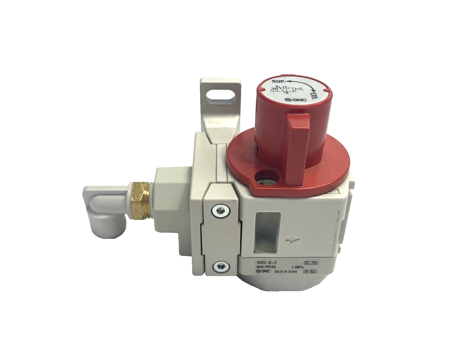SMC VHS30-03-D 3-Port Pneumatic Pressure Relief Hand Valve - Maverick Industrial Sales