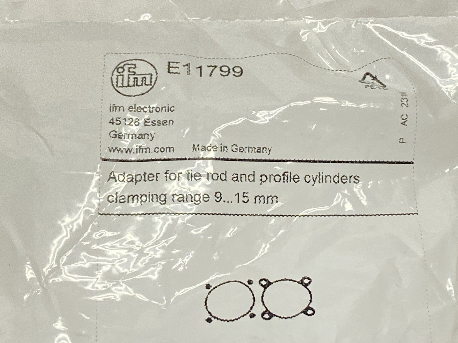 E11799 | IFM Tie-Rod Cylinder Bracker 9-15mm LOT OF 2 - New - Maverick Industrial Sales