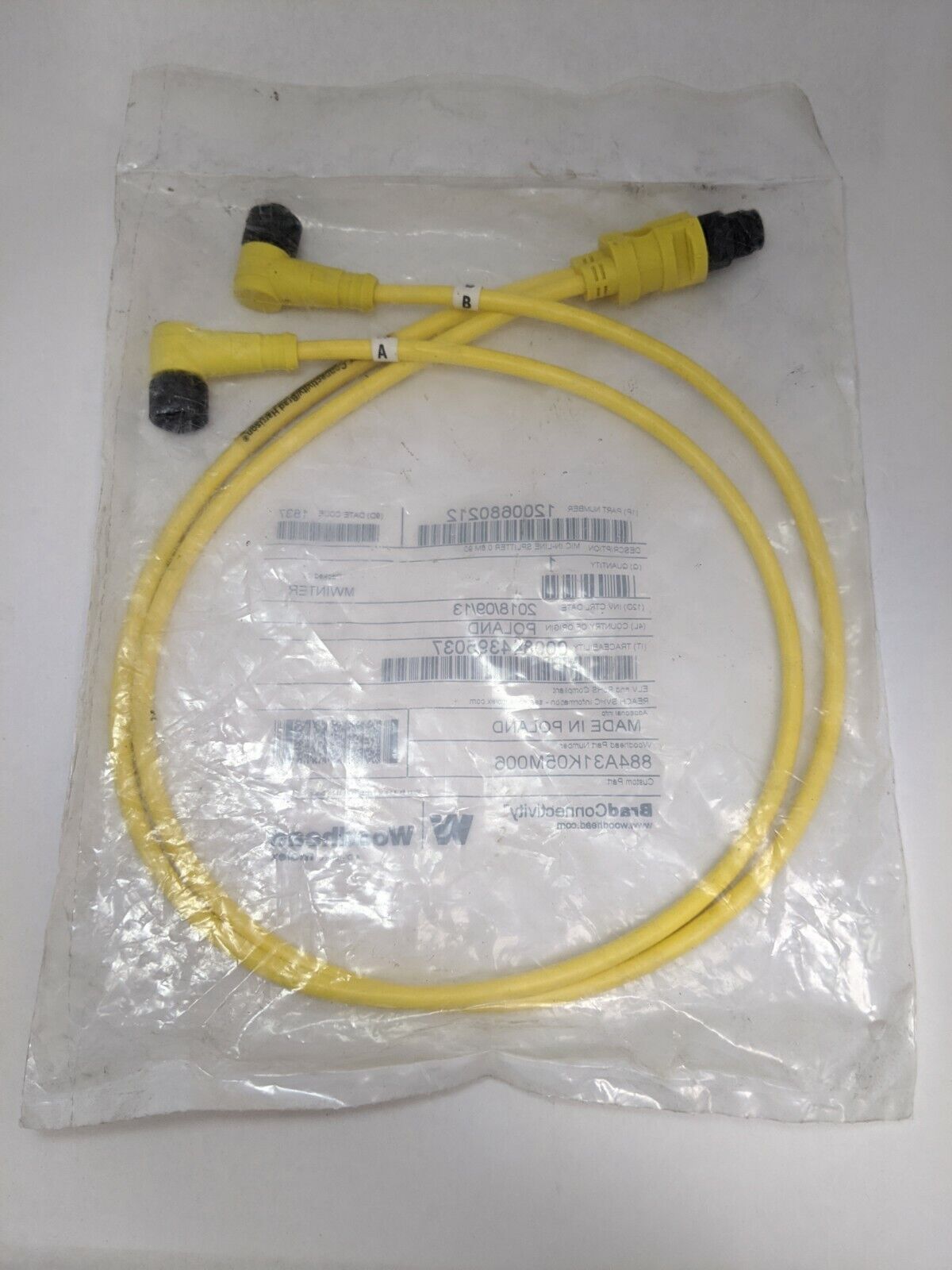 Molex Woodhead 1200680212 In-Line Splitter Cordset - Maverick Industrial Sales