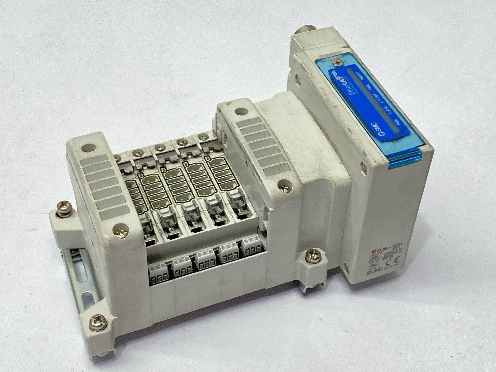 SMC VV5QC11-05C45DA-D0S Pneumatic Manifold Base 5-Station EX260-SEC1 EtherCAT - Maverick Industrial Sales