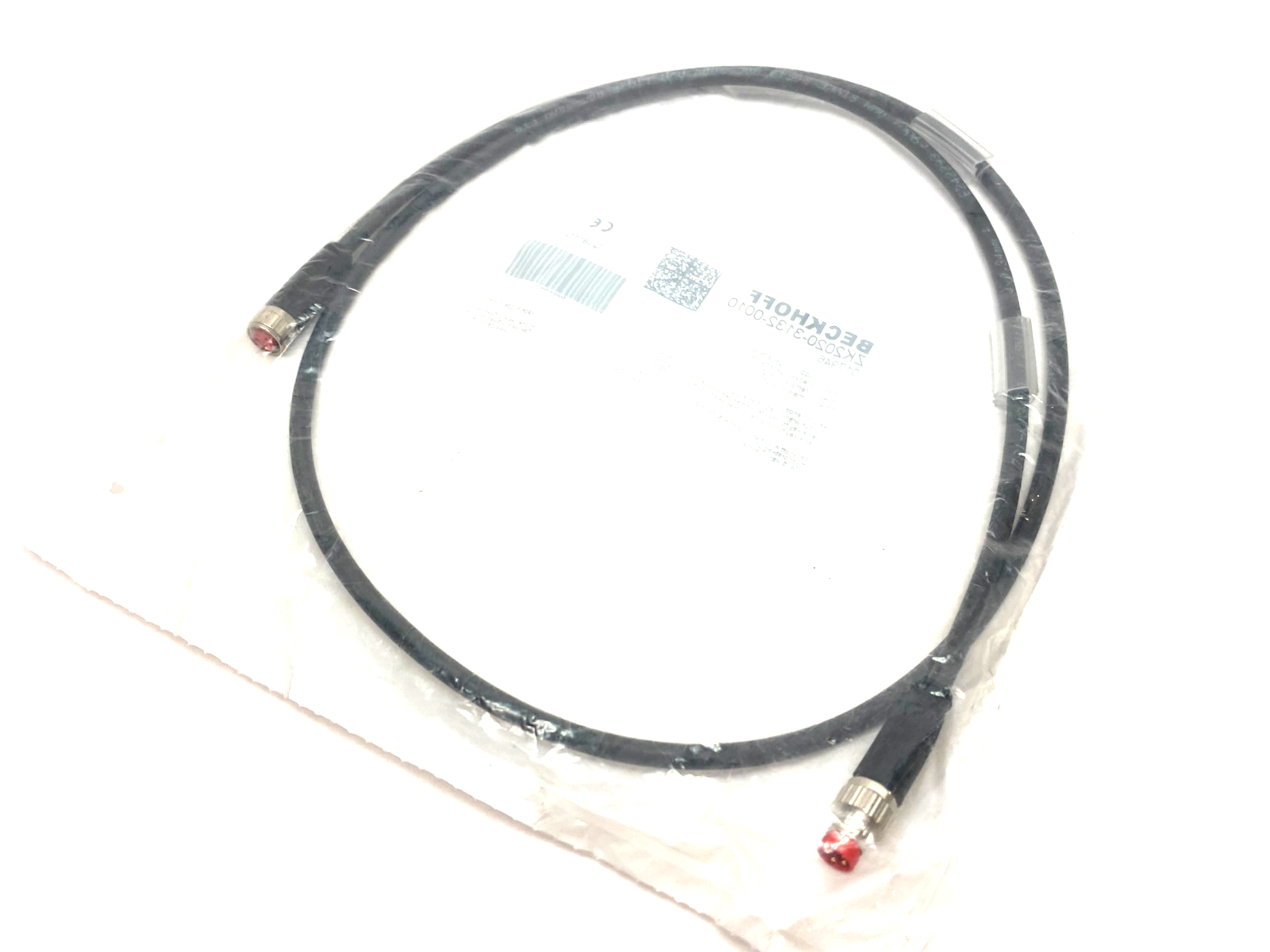 Beckhoff ZK2020-3132-0010 Double Ended Power Cable M8 4-Pin 1m Length 017946 - Maverick Industrial Sales