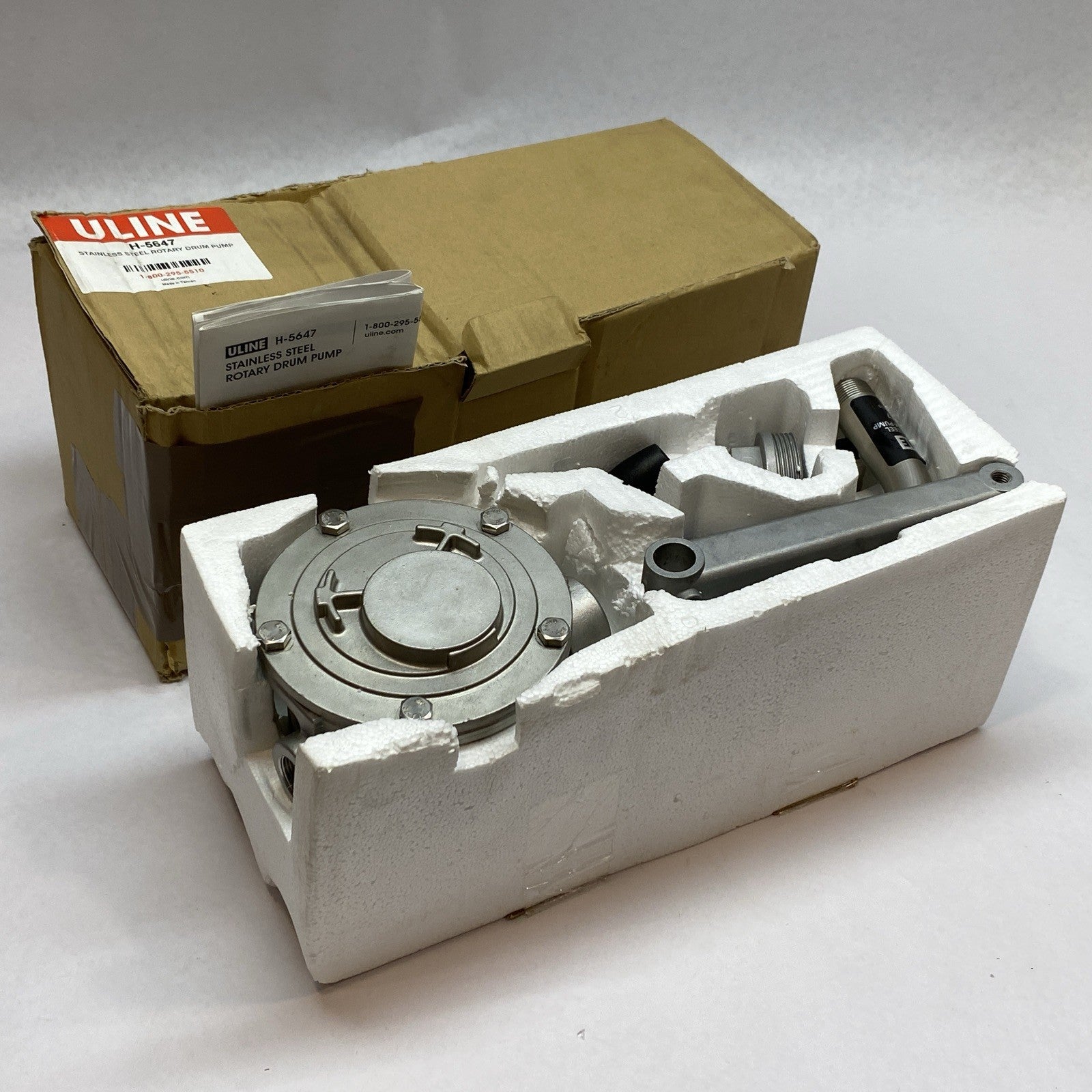 Uline H-5647 Stainless Steel Rotary Drum Pump - Maverick Industrial Sales