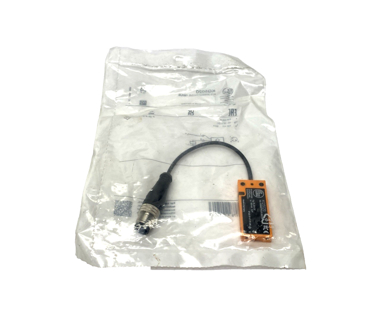 KQ5020 | ifm Capacitive Sensor M12 3-Pin Male 0.1m KQ-3058NFPKG/0,1M/US - New - Maverick Industrial Sales