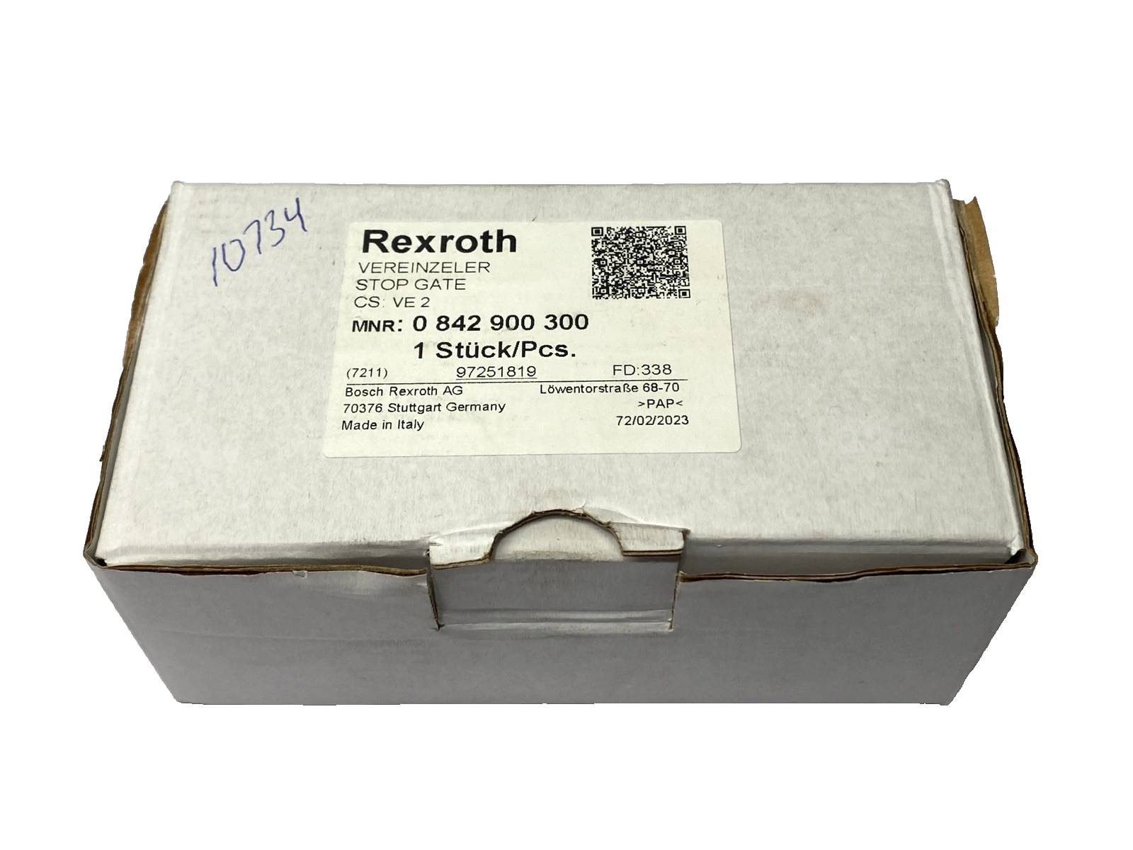 Rexroth 0842900300 Pneumatic Stop Gate CS: VE 2 - Maverick Industrial Sales