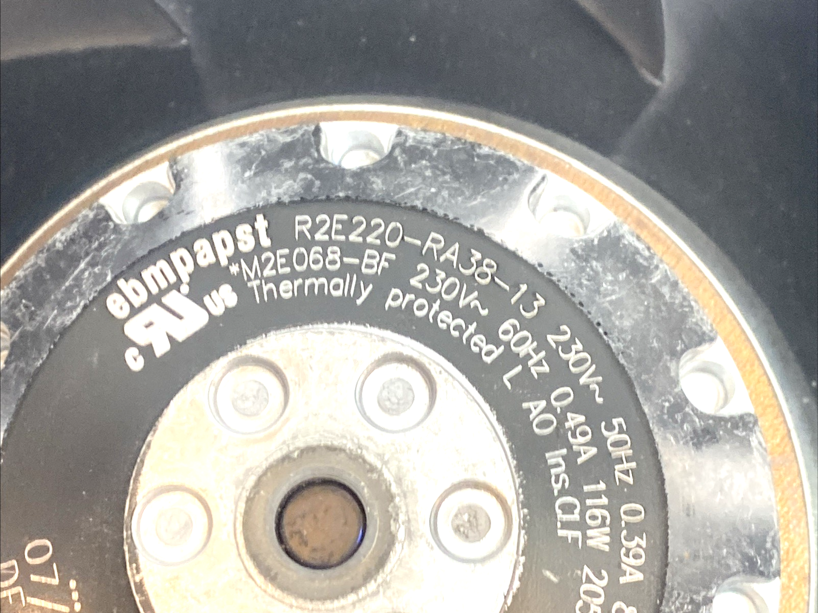 R2E220-RA38-13 | Ebmpapst RadiCal 230V Motorized Impeller 543 CFM - For parts or not working - Maverick Industrial Sales