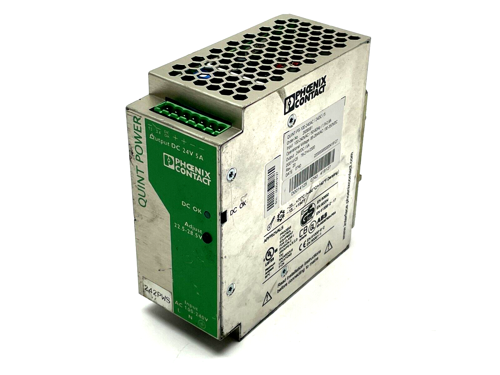 QUINT-PS-100-240AC/24DC/ 5 | Phoenix Contact Power Supply Unit 2938581