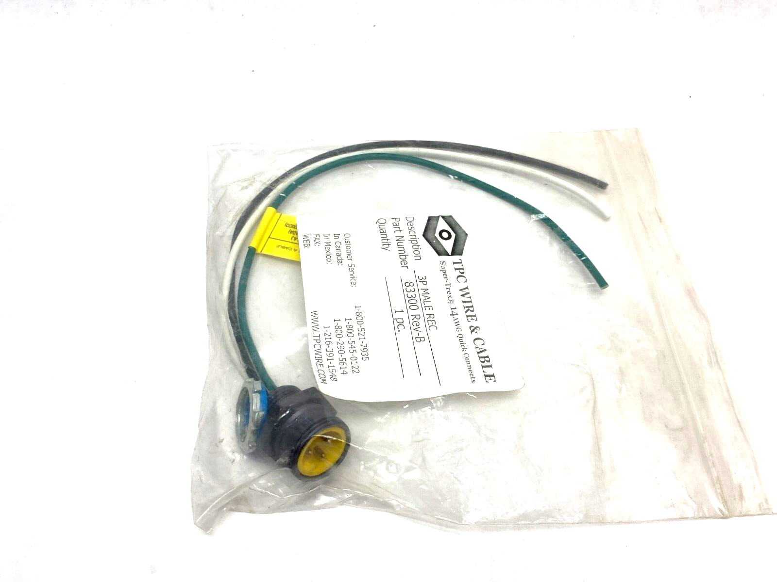 TPC Wire & Cable 83300 Super-Trex Quick-Connect Receptacle Rev. B 3P - Maverick Industrial Sales