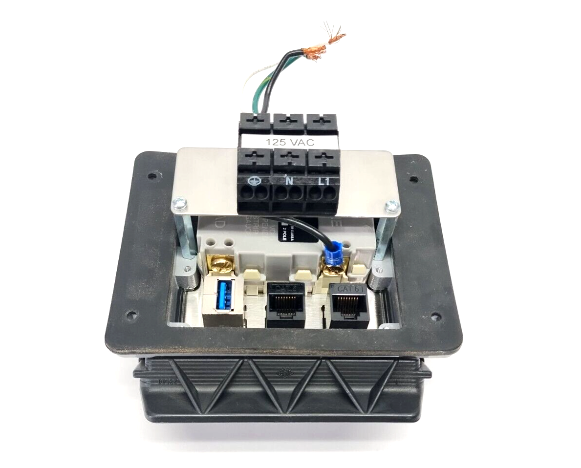 Mencom GF-2RJ45-USB-BFAF-32 Panel Interface Connector, GFCI Duplex, RJ45, USB - Maverick Industrial Sales