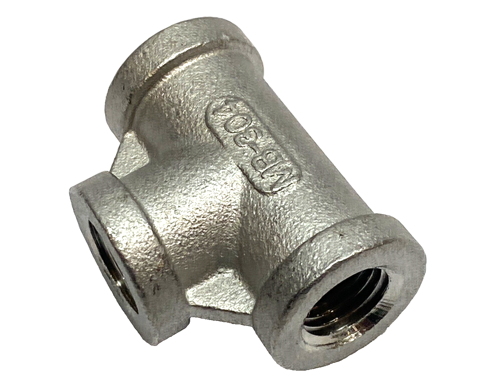 150-1/4" NPT Tee Pipe Fitting 304 Stainless Steel LOT OF 3 - Maverick Industrial Sales